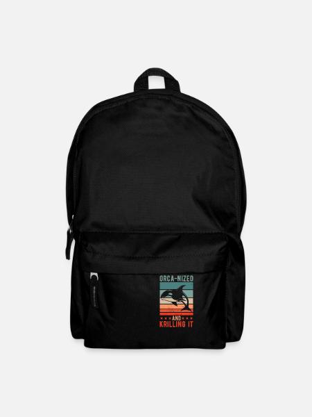 Orca-nisé et krilling - Sac à dos - noir