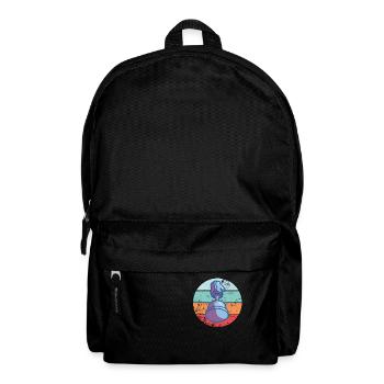 Pièce d’échecs vintage Pièce d’échecs rétro - Sac à dos - noir - Devant