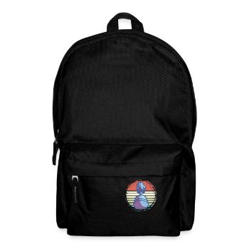 Vintage-Schachfigur Retro-Schachfigur - Rucksack - Schwarz - Vorne