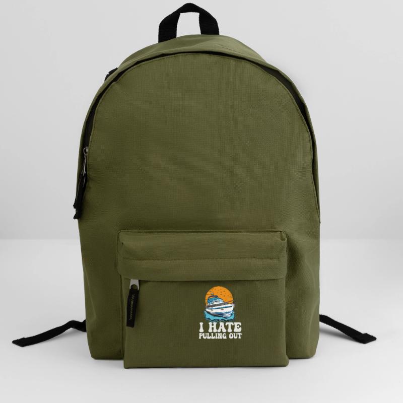 I Hate Pulling Out Funny Motorboating Quote Backpack