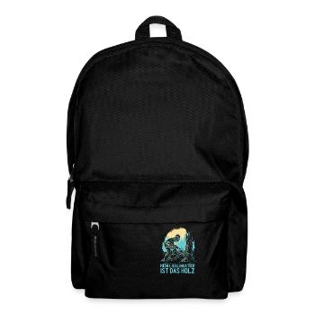 Holz Lieblingstier Waldarbeiter Forstwirt Herren - Rucksack - Schwarz - Vorne