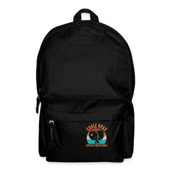 Coole Opas spielen Tischtennis - Rucksack - Schwarz - Vorne
