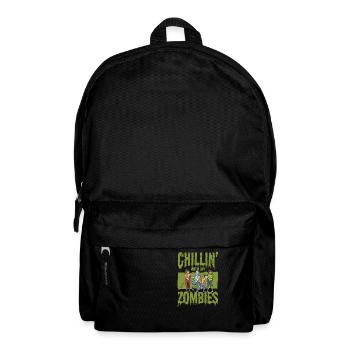 Chillin mit meinen Zombies lustig Halloween - Rucksack - Schwarz - Vorne