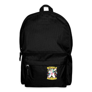 Einhorn Schulkind 2023 Schule Ich Komme - Rucksack - Schwarz - Vorne