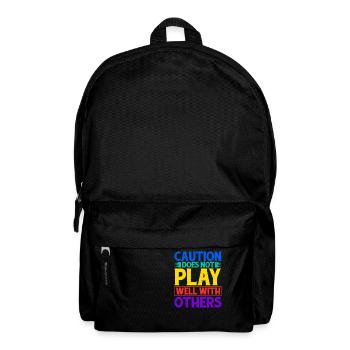 Caution Does Not Play Well With Others 62 - Backpack - black - Front