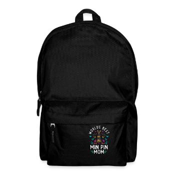Miniature Pinscher Rehpinscher Min Pin Dog - Backpack - black - Front