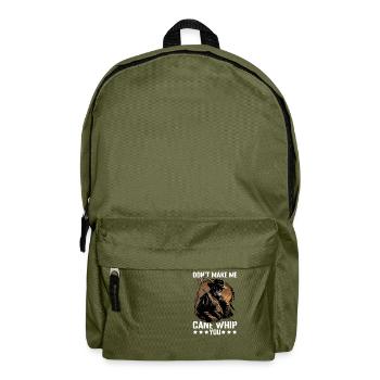 Don't Make Me Cane Whip You 9 - Backpack - olive green - Front