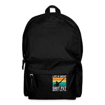 Lancer du poids Athlétisme - Sac à dos - noir - Devant
