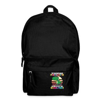 Tschüss Kindergarten Ich Bin Jetzt Ein Schulkind! - Rucksack - Schwarz - Vorne