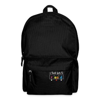 I Teach Kids To Read Science Teachers Reading - Backpack - black - Front