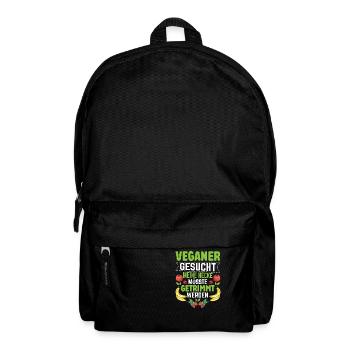 Veganer gesucht lustig Anti Vegan - Rucksack - Schwarz - Vorne