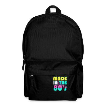 80er Die Musik der 80er - Rucksack - Schwarz - Vorne
