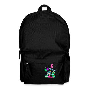 With Mermaid - Girl Birthday 6 Years - Backpack - black - Front