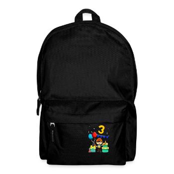 Avec ouvrier du bâtiment - Anniversaire des garçons 3 ans - Sac à dos - noir - Devant