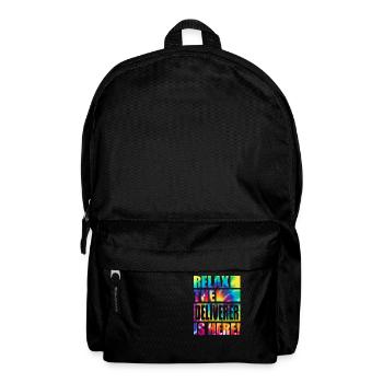 Livreur drôle de dicton - Sac à dos - noir - Devant