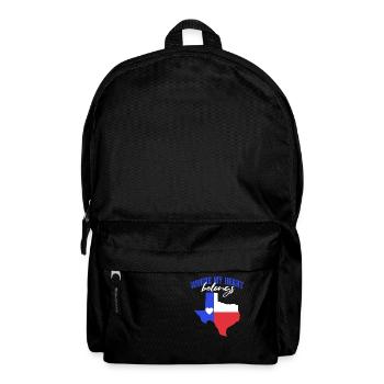 Wo mein Herz hingehört: Texas - Rucksack - Schwarz - Vorne