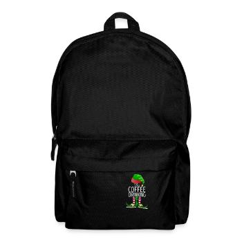 Der Kaffee trinkende Elf Passende Familiengruppe - Rucksack - Schwarz - Vorne