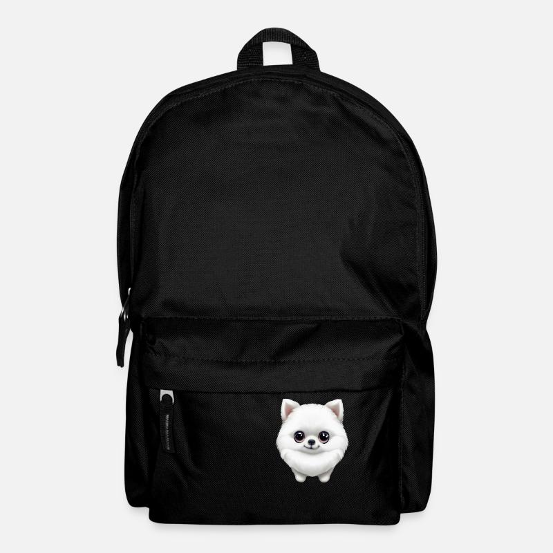 Adorable Pomeranian Puppy - Backpack - black