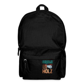 Holz Fitnessstudio Forstwirt Waldarbeit - Rucksack - Schwarz - Vorne