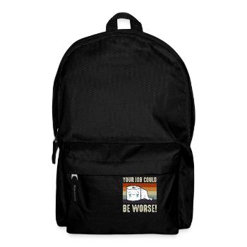 Votre travail pourrait être pire papier toilette - Sac à dos - noir - Devant