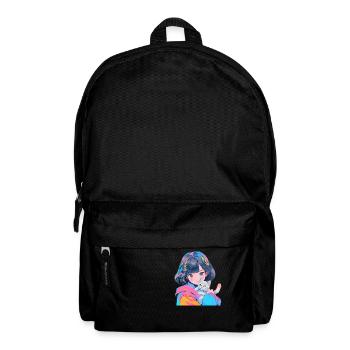 Anime and Cats Kawaii Mädchen Anime - Rucksack - Schwarz - Vorne