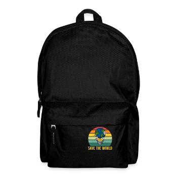 Save the world Umweltschutz Globus Erdkugel - Rucksack - Schwarz - Vorne