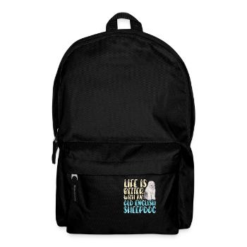 Vieux chien de berger anglais Sheepie Bobtail - Sac à dos - noir - Devant