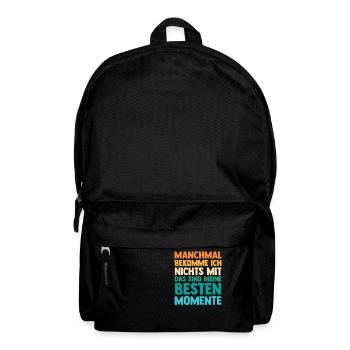Retro Manchmal Bekomme Ich Nichts Mit - Rucksack - Schwarz - Vorne