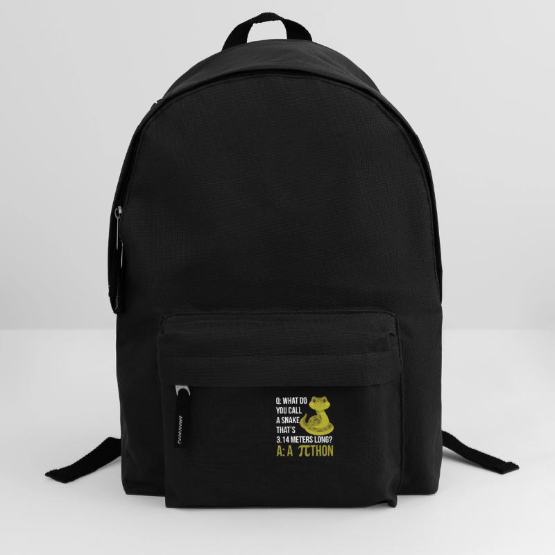Python Pithon Pie Symbol Drôle de professeur de mathématiques Heureux Sac à dos