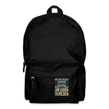 Ich bin dieser legendäre LKW Fahrer Beruf - Rucksack - Schwarz - Vorne