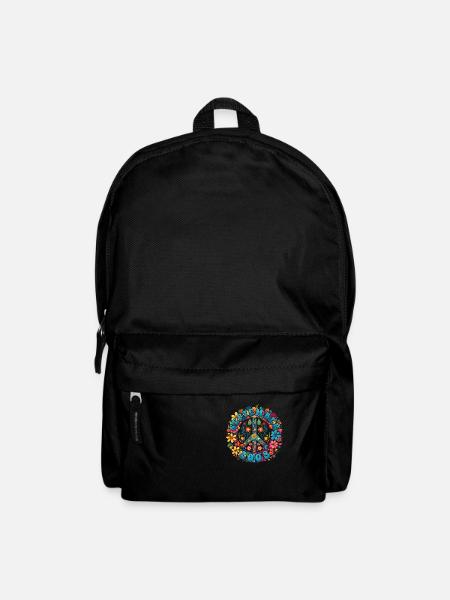 Flower Power Hippie Geburstag - September 2008 - Rucksack - Schwarz