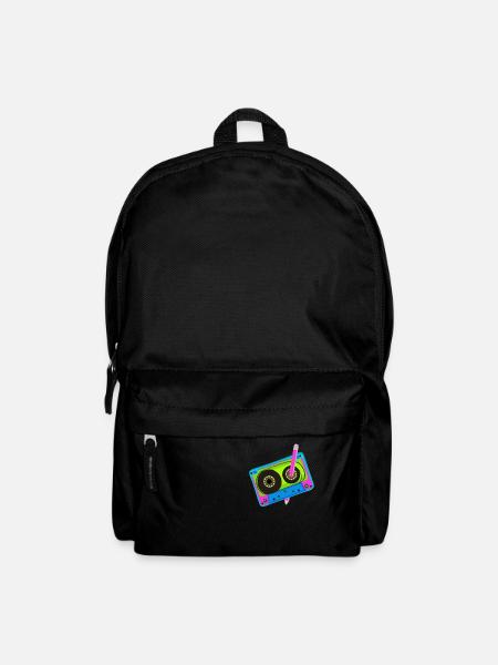 80er Jahre Kassette 1990er Bleistift Wickelkassette - Rucksack - Schwarz