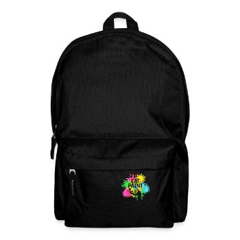 Eat Paint Splatter Funny Paintball Lover - Backpack - black - Front