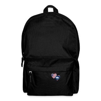 USA American State Of Wyoming Flag Patriotic 4th - Backpack - black - Front