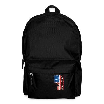 Vintage américain américain drapeau cool joueur de paintball - Sac à dos - noir - Devant