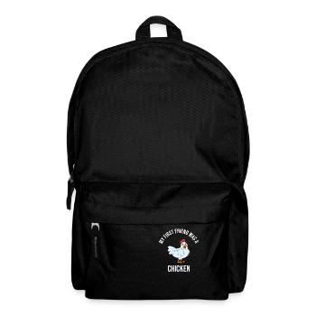 Lustiger Hühner Spruch Huhn - Rucksack - Schwarz - Vorne
