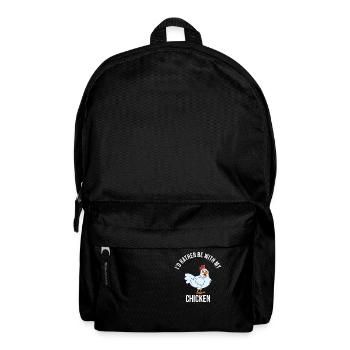 Lustiger Hühner Spruch Huhn - Rucksack - Schwarz - Vorne
