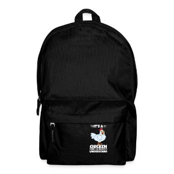 Lustiger Hühner Spruch Huhn - Rucksack - Schwarz - Vorne
