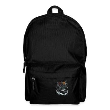 Ambiance nostalgique de Noël : camion vintage - Sac à dos - noir - Devant