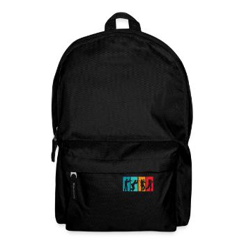 Joueur de paintball Vintage Paintballer Silhouette - Sac à dos - noir - Devant