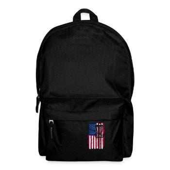 Disc Golf USA Flag American Folf Frolf Hommes Femmes - Sac à dos - noir - Devant