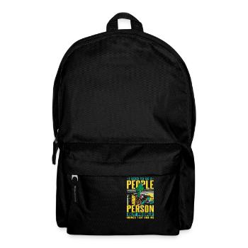 Vogel Früher war ich ein geselliger Mensch Antisozial - Rucksack - Schwarz - Vorne