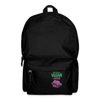 I Am A Social Vegan I Avoid Meet 2 - Backpack - black - Front