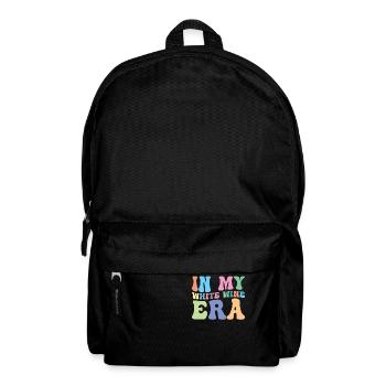 Vin blanc Retro Groovy Dans le mien - Sac à dos - noir - Devant