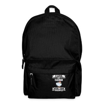 Lustiger Hühner Spruch Huhn - Rucksack - Schwarz - Vorne