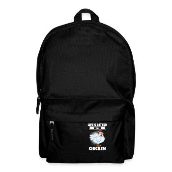 Lustiger Hühner Spruch Huhn - Rucksack - Schwarz - Vorne