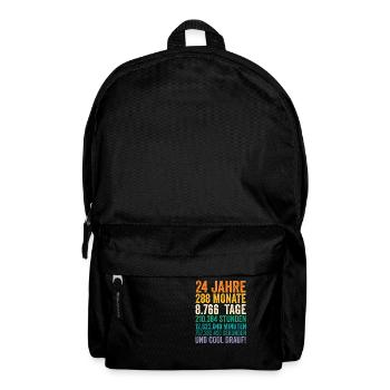 24 Jahre Vierundzwanzigster Geburtstag - Rucksack - Schwarz - Vorne