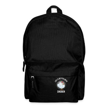 Lustiger Hühner Spruch Huhn - Rucksack - Schwarz - Vorne