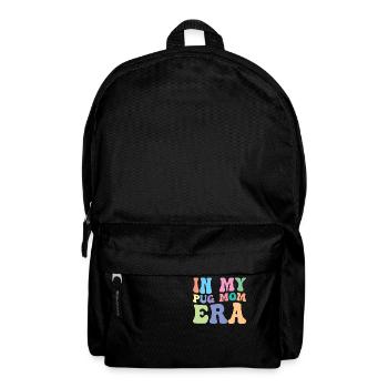 Pug Mom Retro Groovy In My Pug Mom Era - Backpack - black - Front