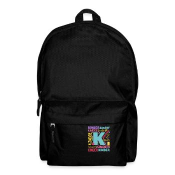 Zurück zur Schule Erster Schultag Typografie - Rucksack - Schwarz - Vorne